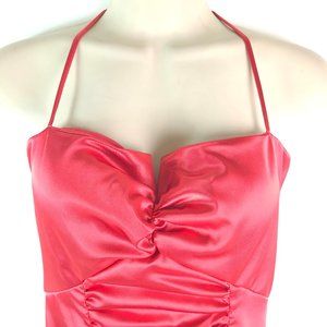 Hot Pink Party Dress with Spaghetti Straps